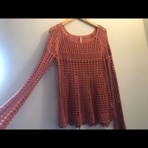 Free people crotchet sweater